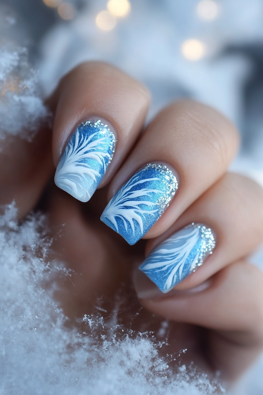 6. Icy Elegance (Holiday Nail Design Ideas) - Holiday Nail Design Ideas